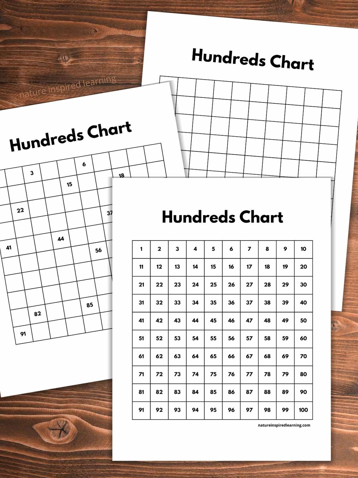 Hundreds Charts Free Printable Nature Inspired Learning