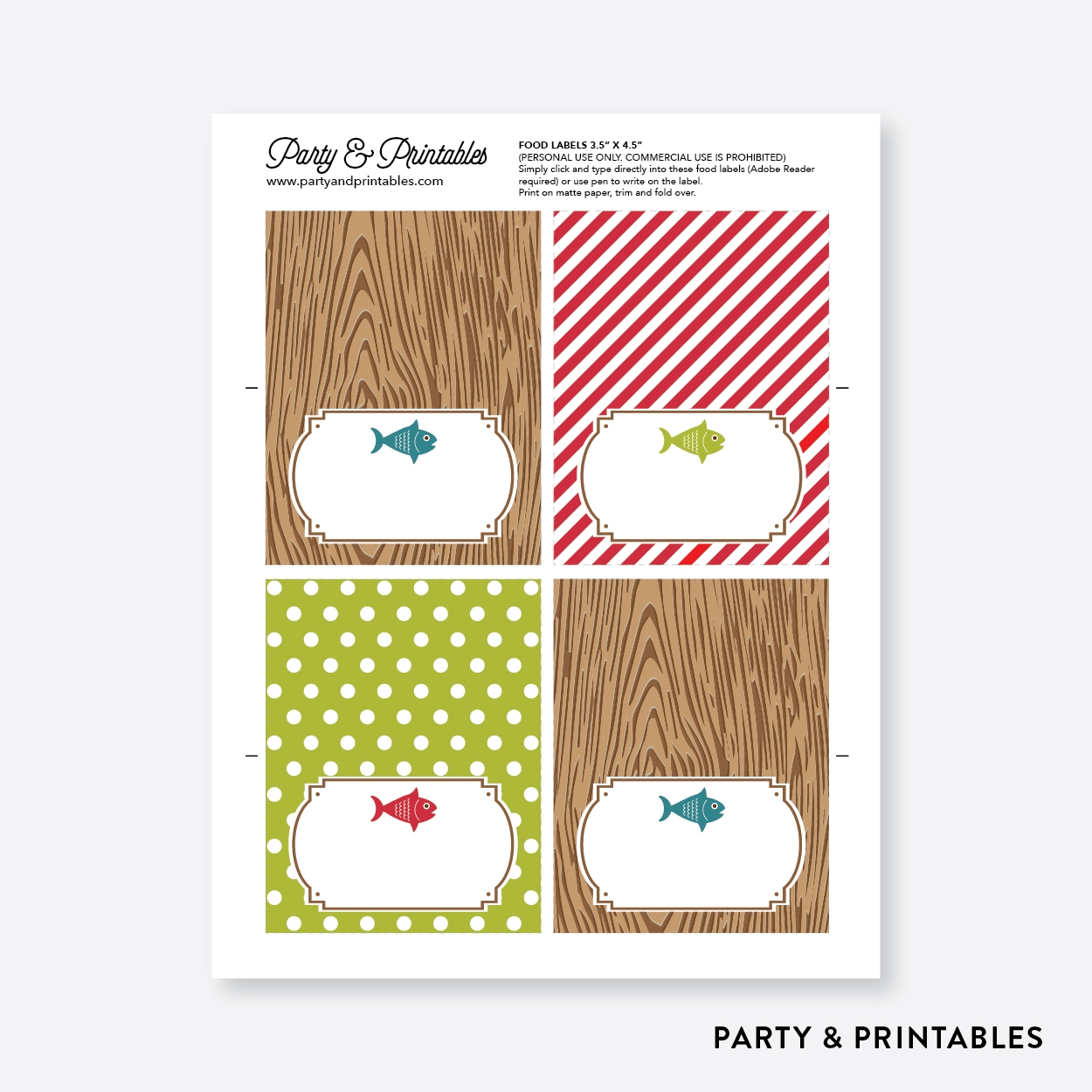 Free Fishing Party Printables