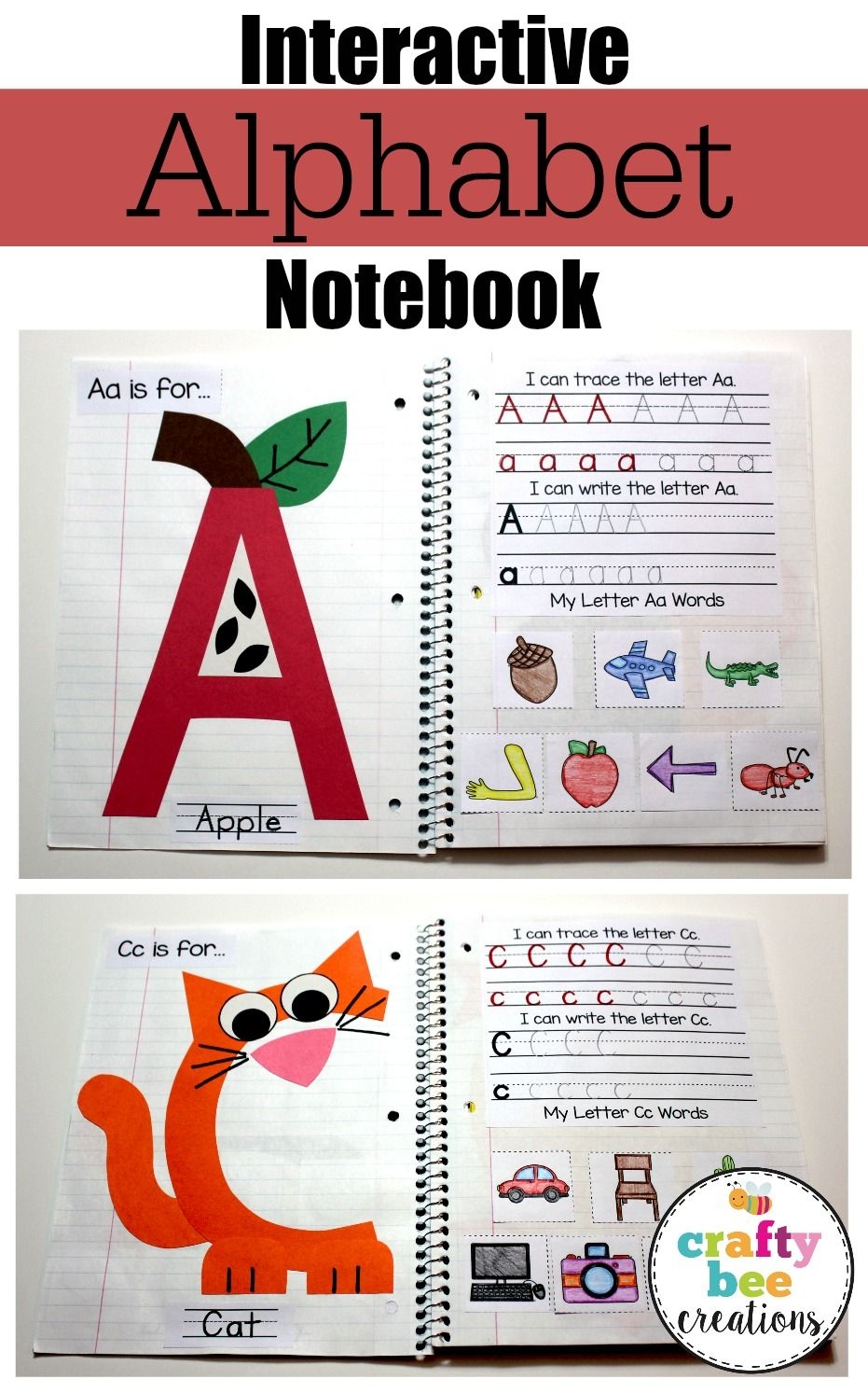 Interactive Alphabet Notebook Letter Sounds Phonics Back To School Crafts