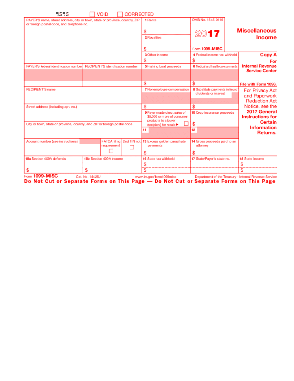 IRS 1099 MISC 2024 Form Printable Blank PDF Online