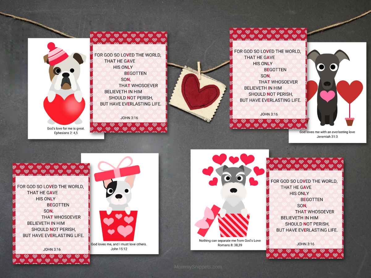 John 3 16 Valentines Printable Christian Valentine Cards For Kids
