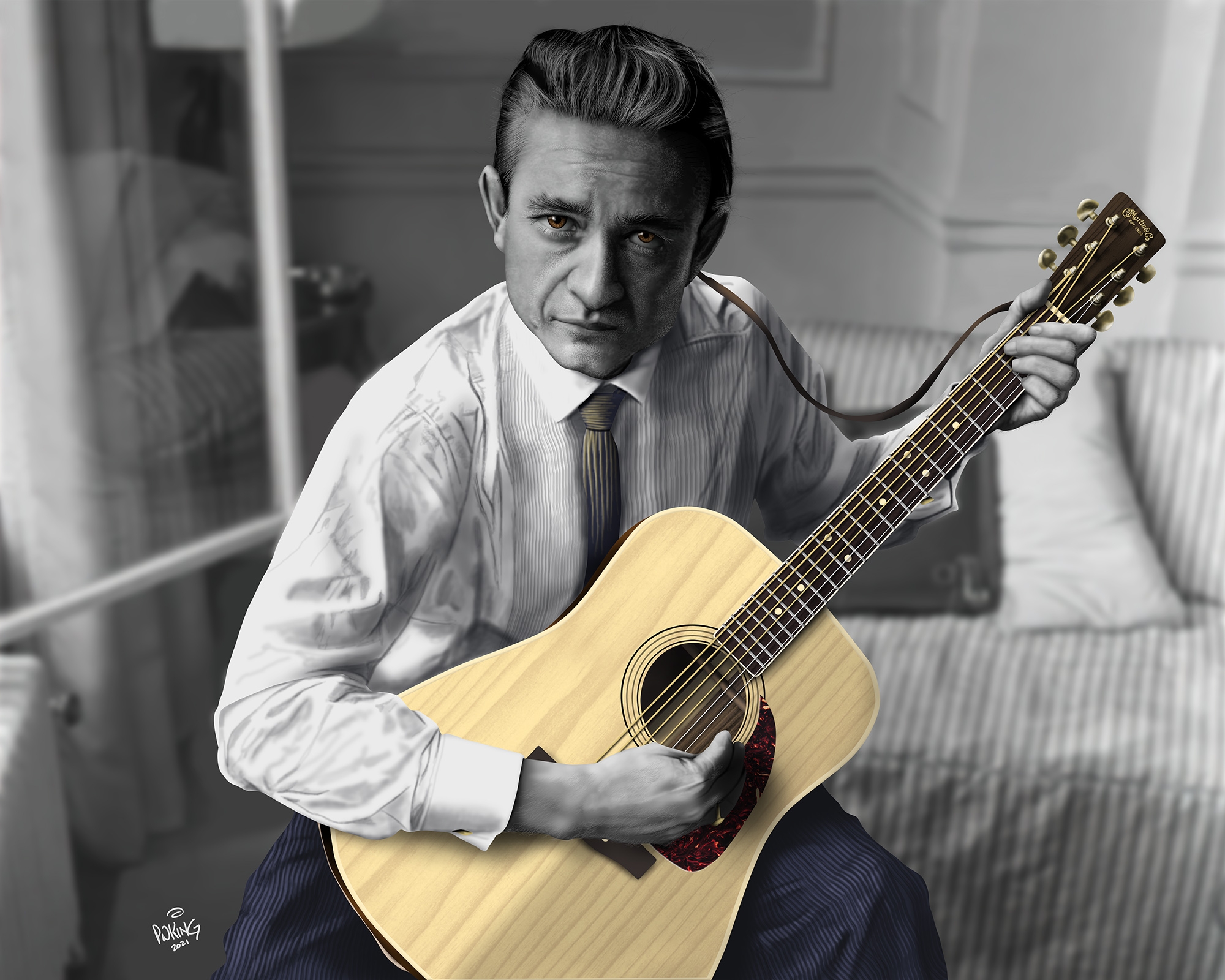 Johnny Cash 1959 Paul King Artwerks