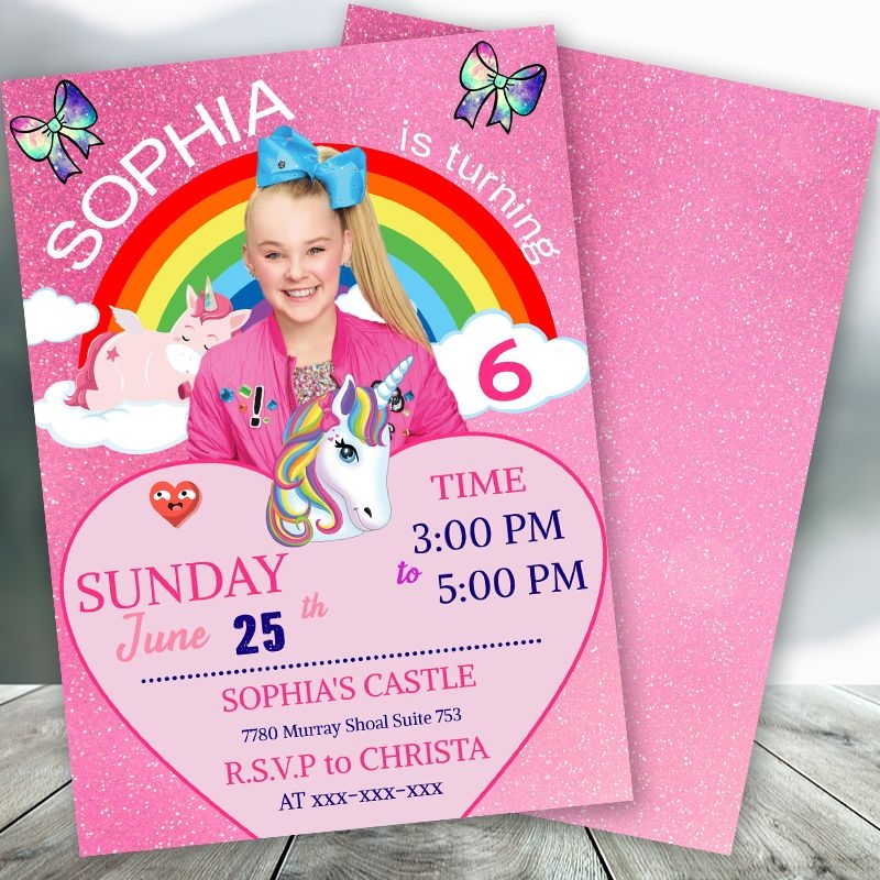 Free Printable Jojo Siwa Invitations