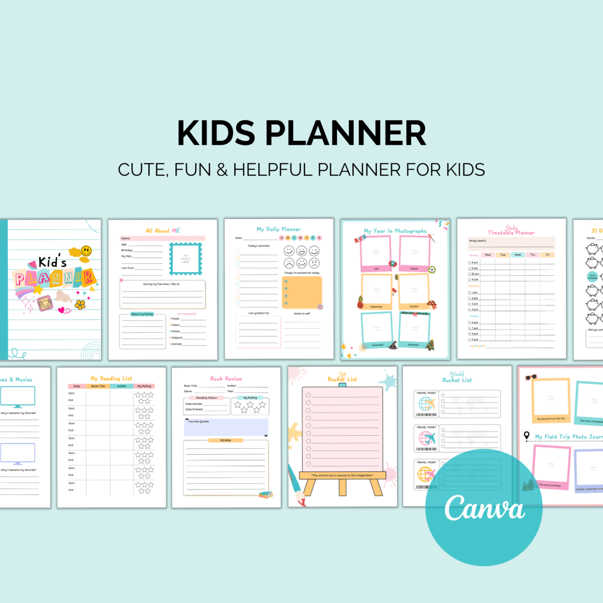 Kids Planner Freedom By Number