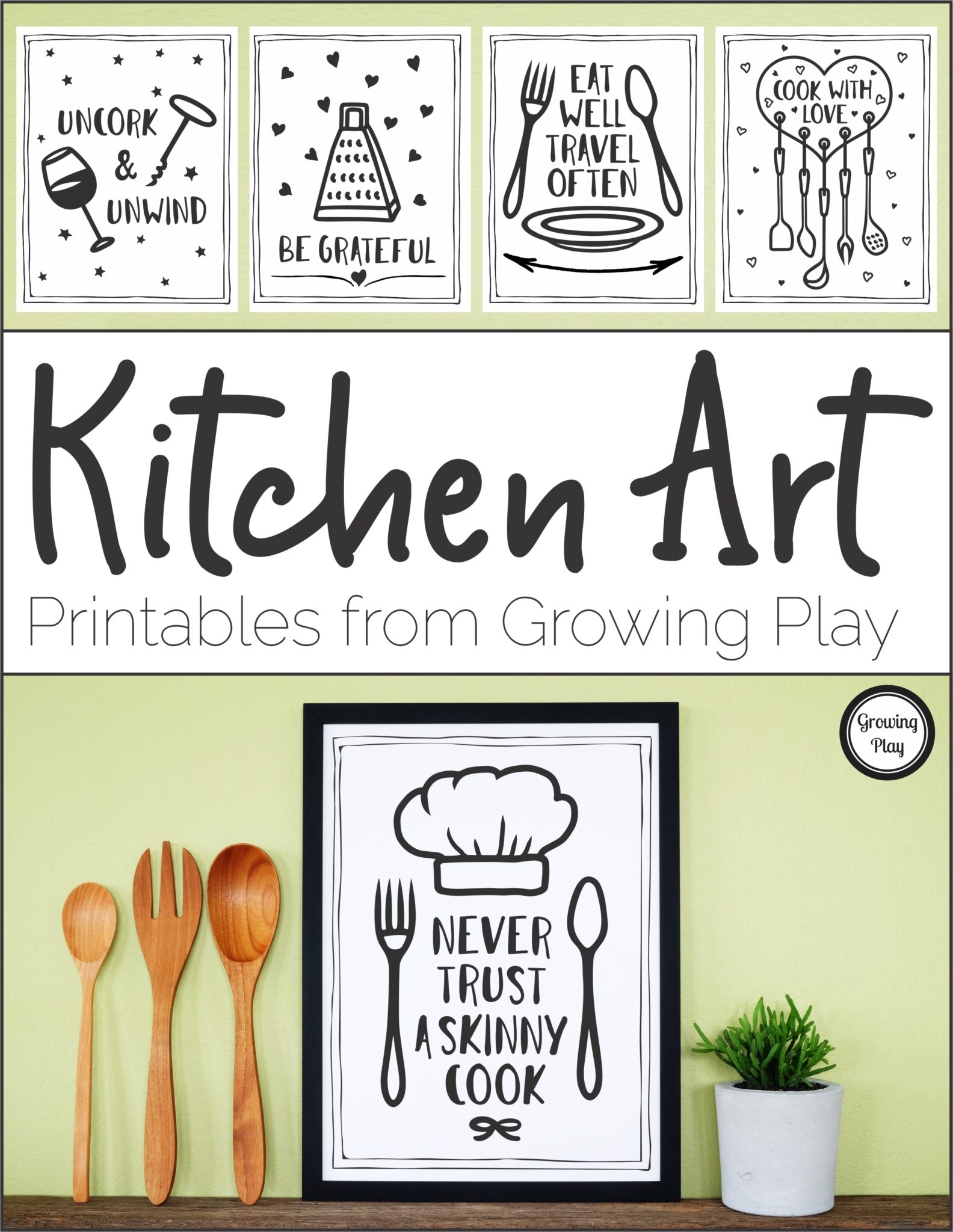 Kitchen Art Printables From Growing Play Growing Play