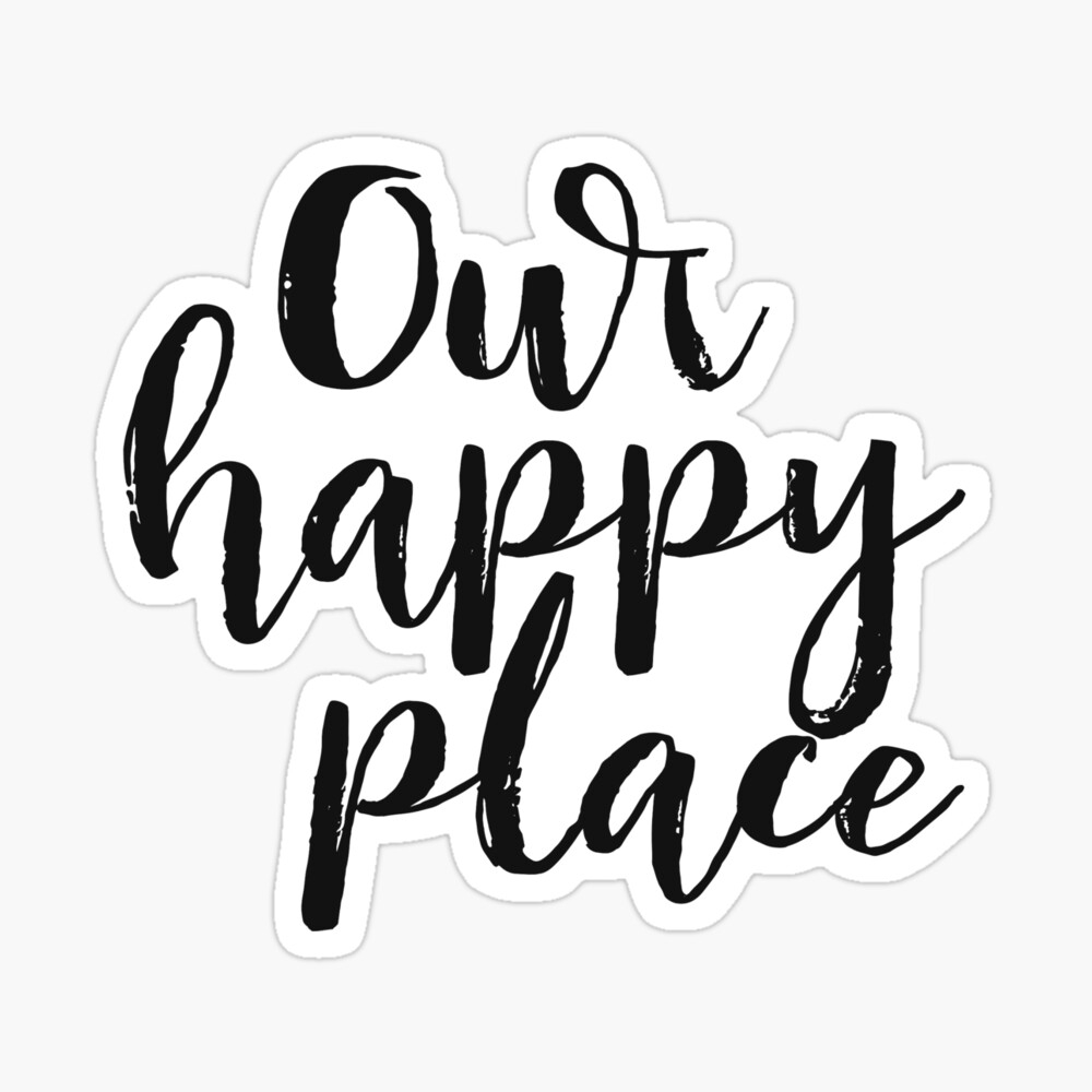 Kitchen Decor Printable Quote Our Happy Place Printable Kitchen Wall Art Love Quote Black And White Large Poster Greeting Card For Sale By Nathan Moore Redbubble