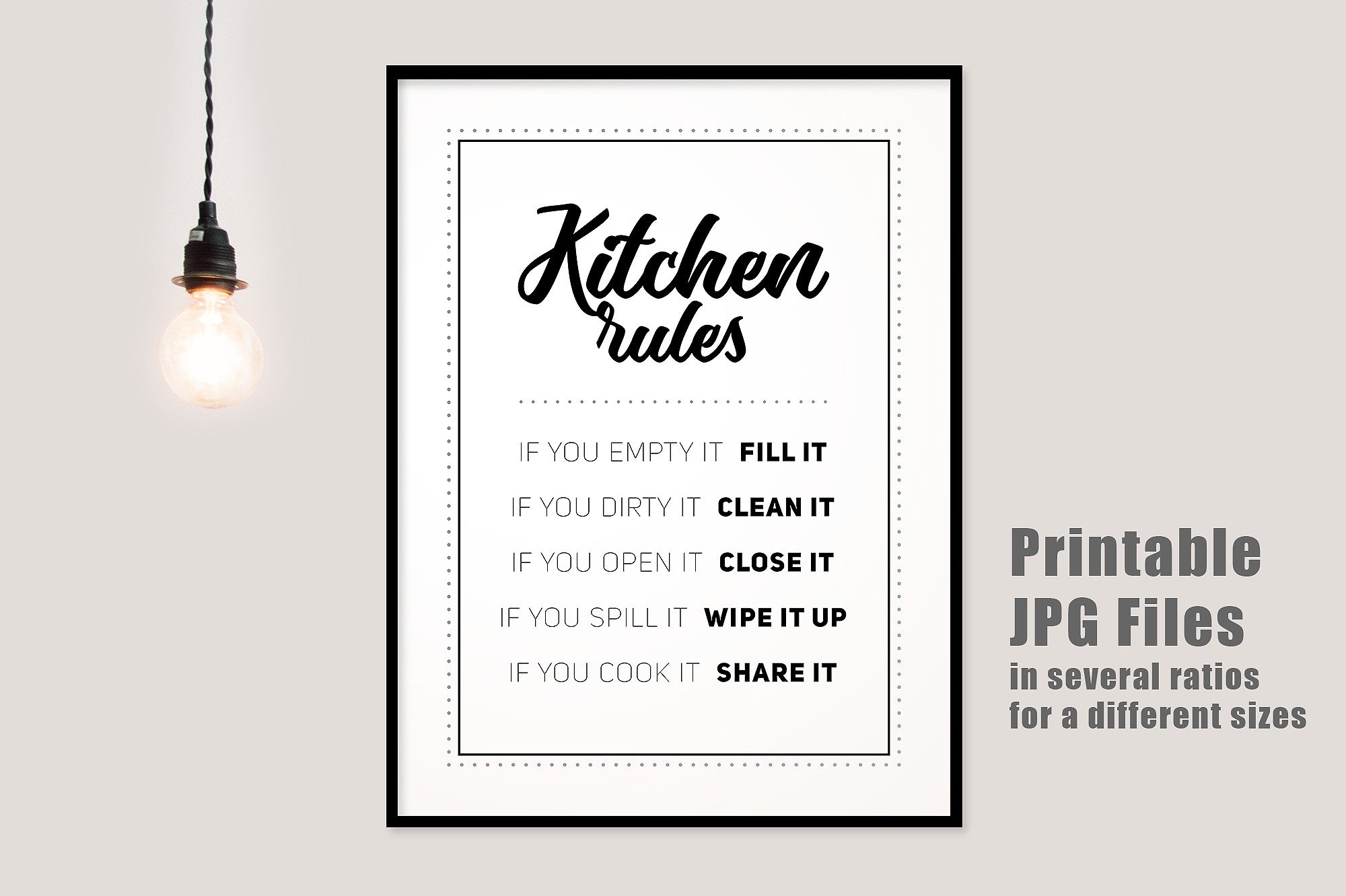 Free Printable Kitchen Signs
