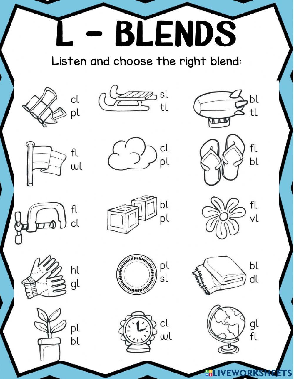 L Blends Phonics Worksheets And Activities Beginning Consonant Worksheets Library