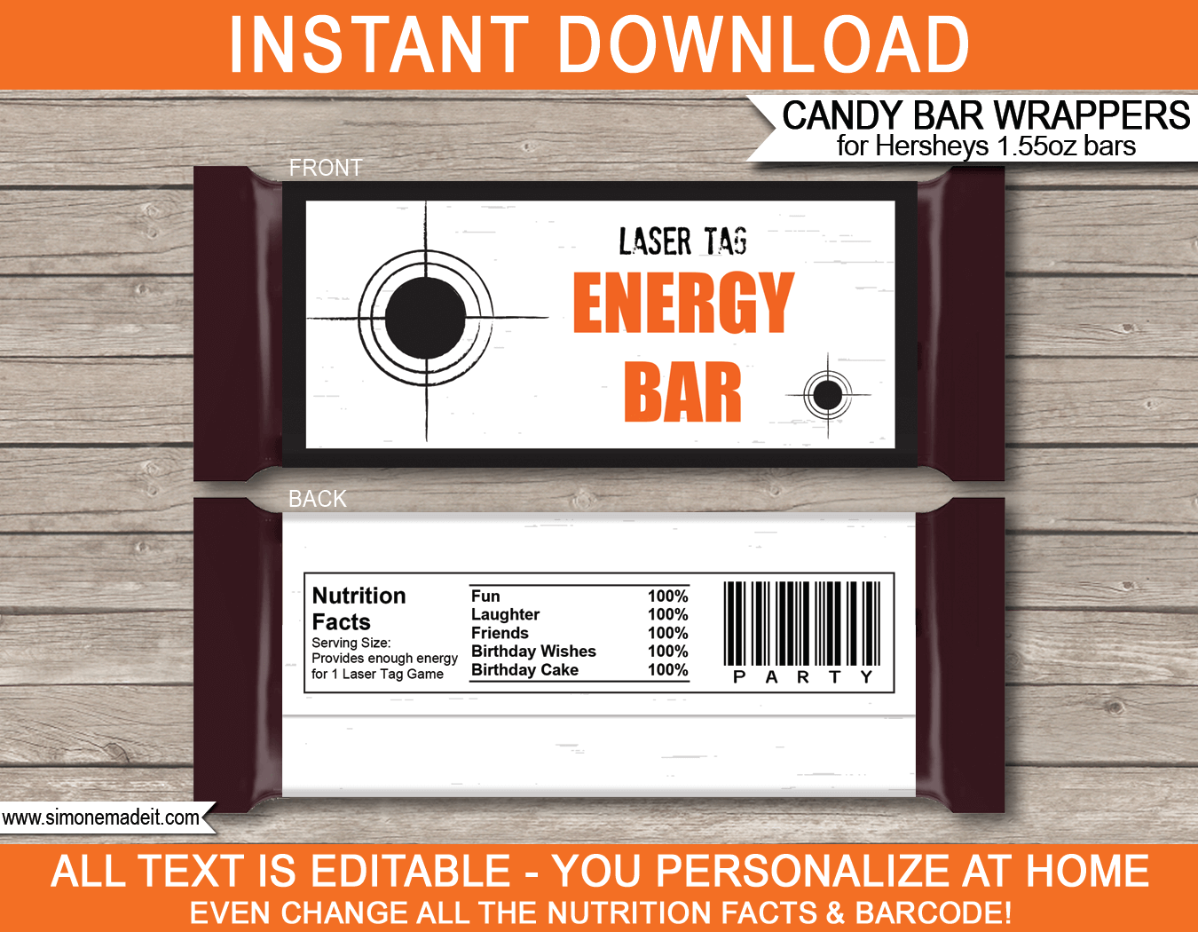 Annie Free Printables Chocolate Wrapper