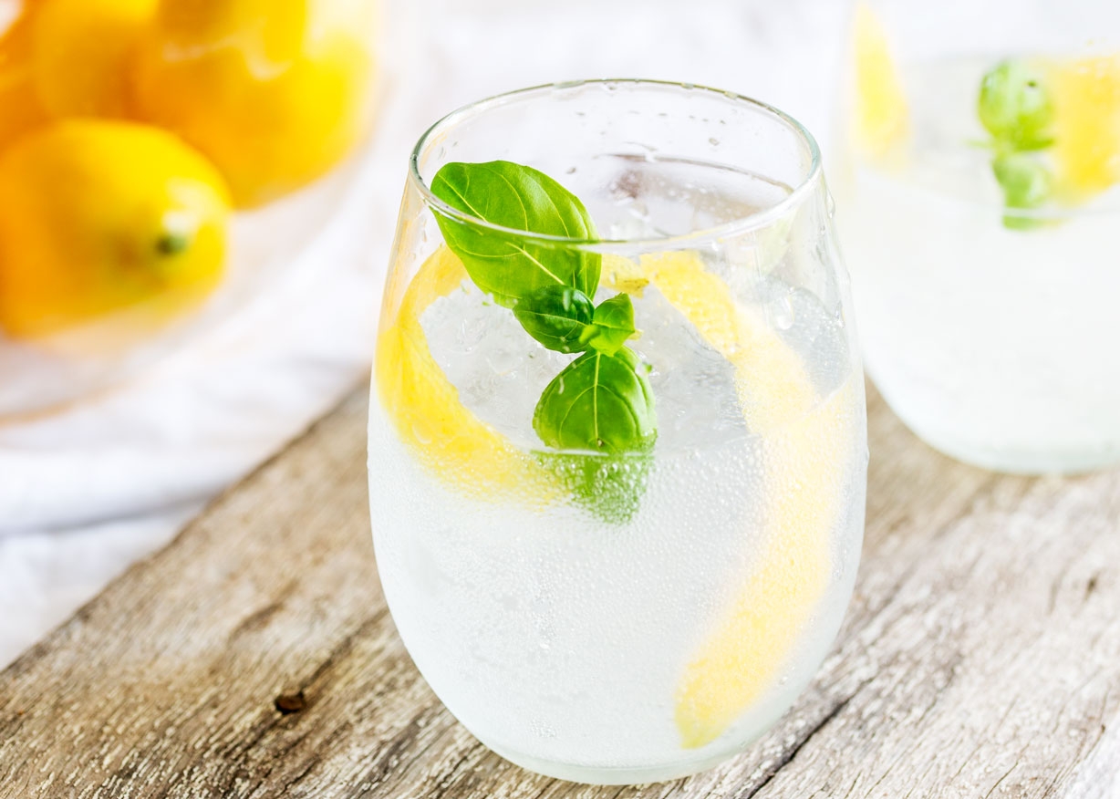 Lemon And Basil Gin And Tonic Sprinkles And Sprouts