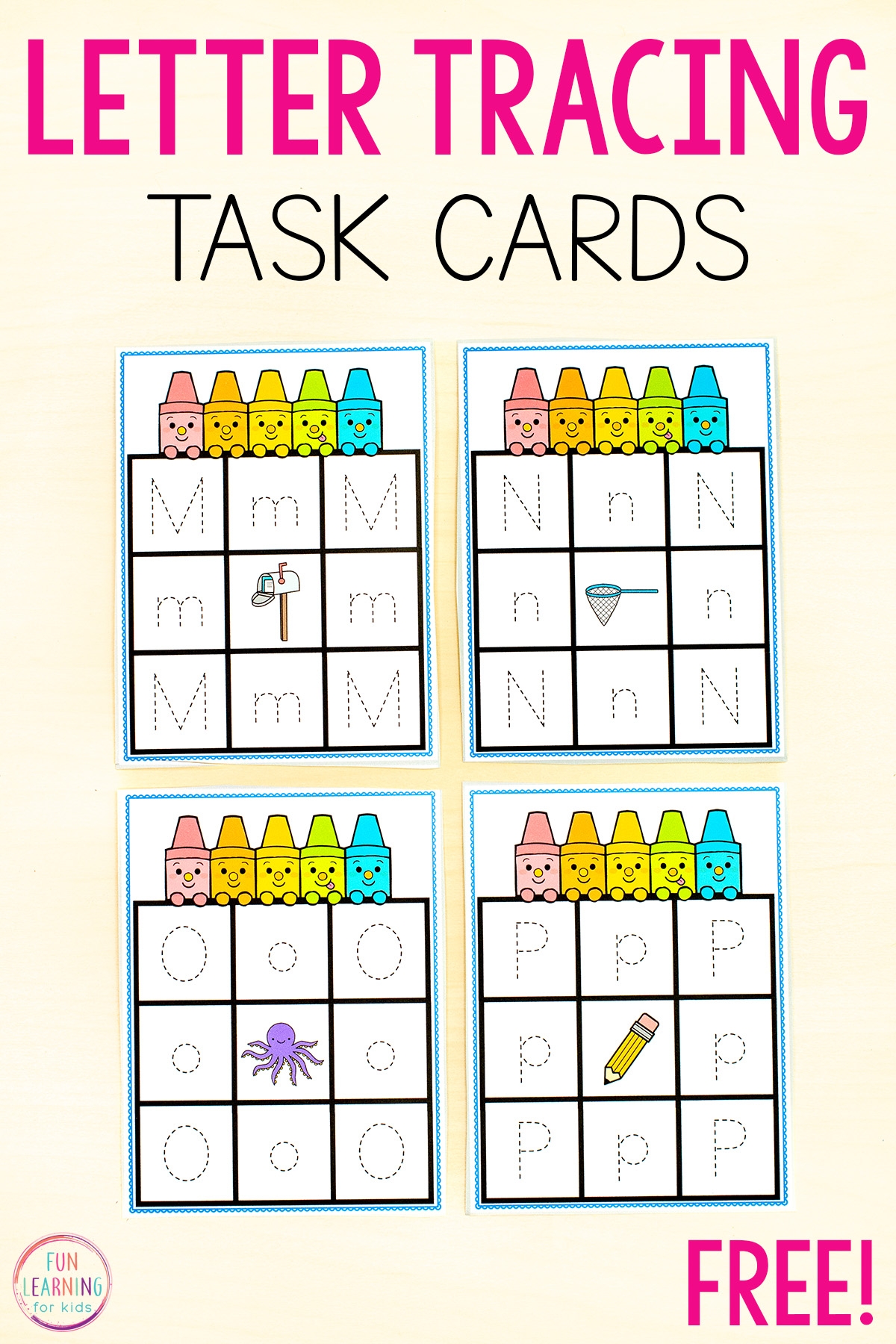 Letter Tracing Alphabet Task Cards