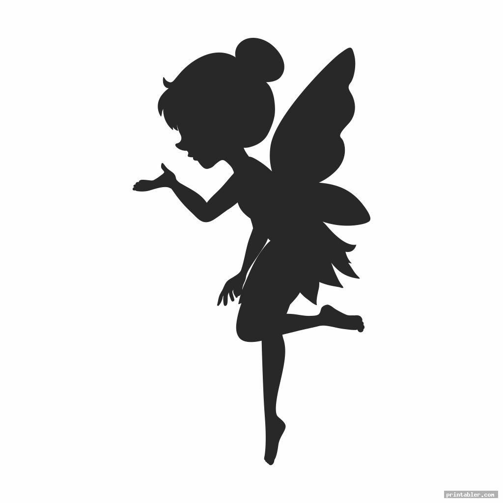Little Printable Fairy Silhouette Printabler Fairy Silhouette Fairy Stencil Silhouette Printables