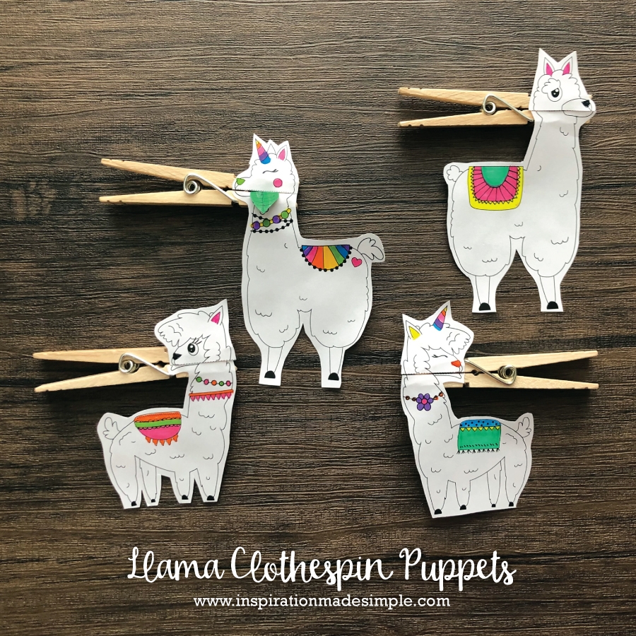 Llama Clothespin Puppets Inspiration Made Simple