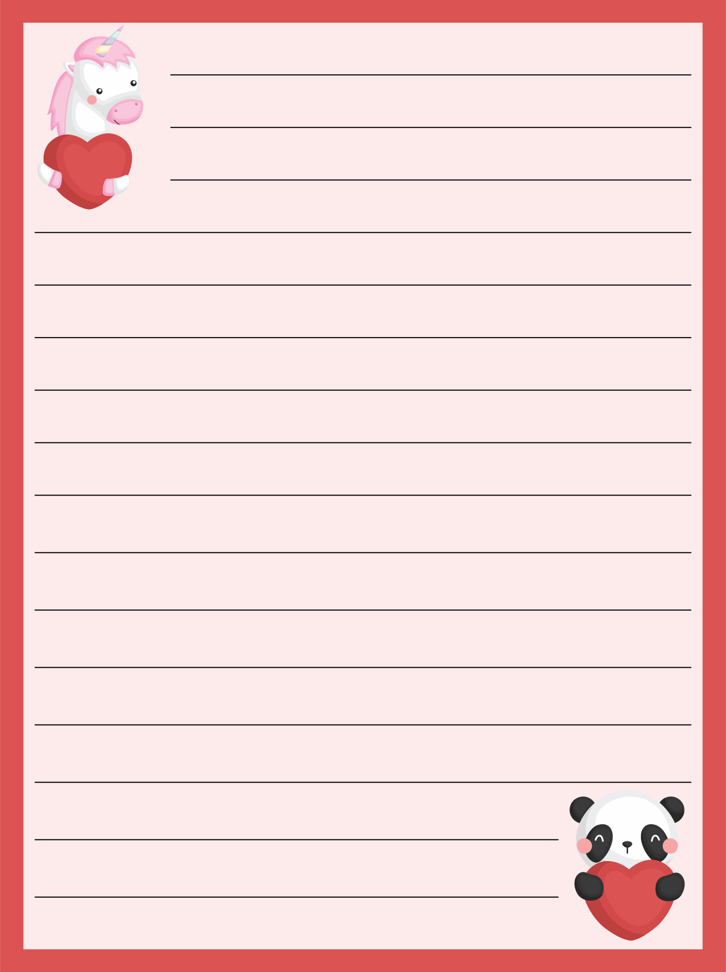Love Letter Stationery 10 Free PDF Printables Printablee