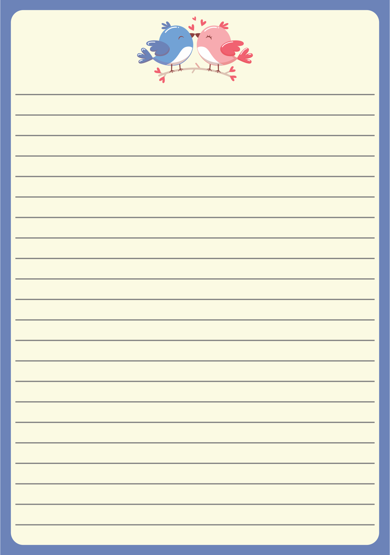 Love Letter Stationery 10 Free PDF Printables Printablee