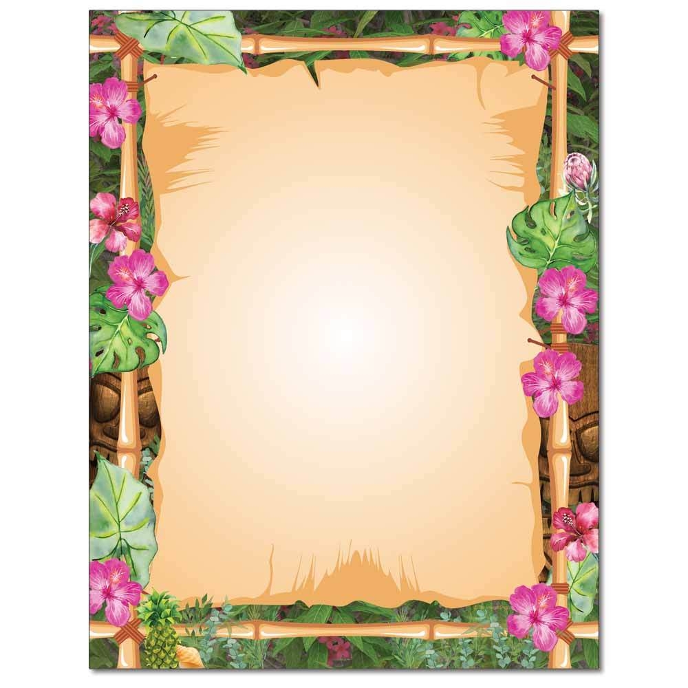 Luau Letterhead Hawaiian Stationery Paper The Image Shop