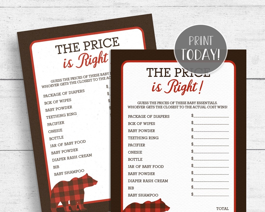 Free Lumberjack Baby Shower Printables