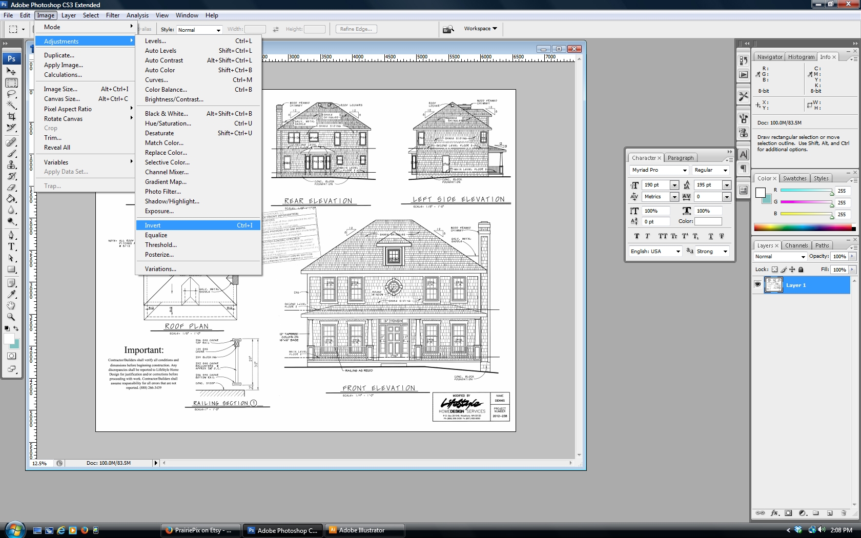 Make Vintage Blueprint Artwork From Your House Plan With Photoshop The DIY Mommy