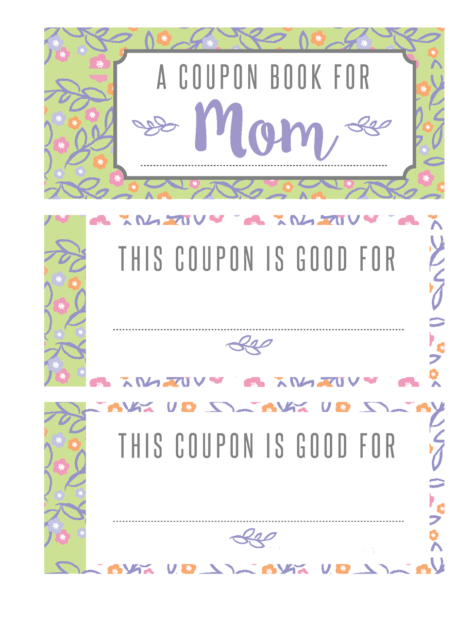 Free Printable Mother S Day Coupons