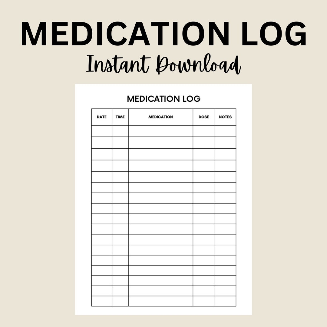 Free Printable Medicine List