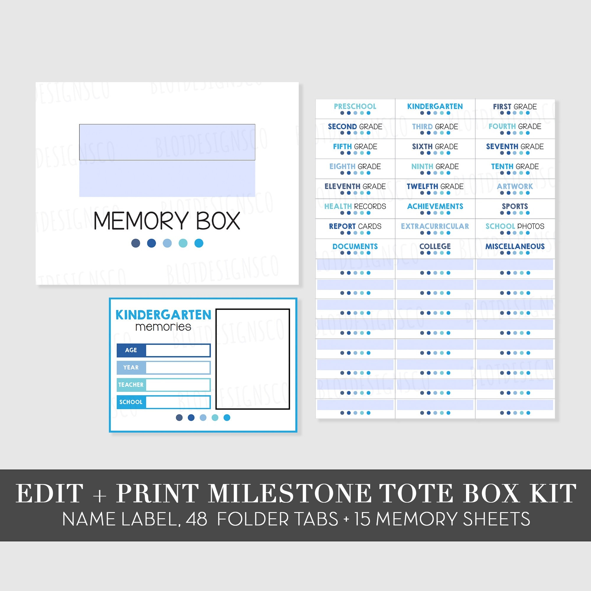 Memory Box Labels Etsy