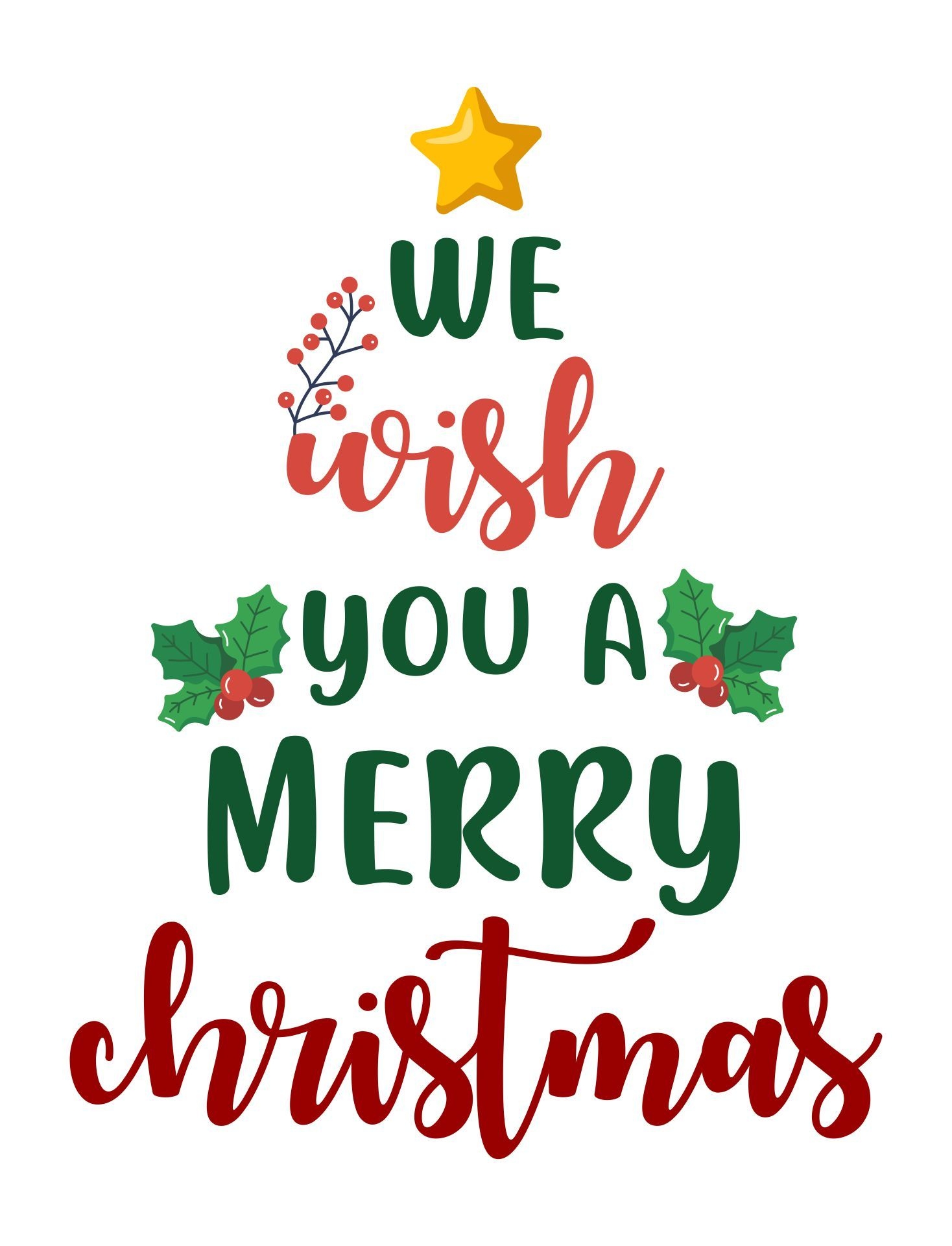 Merry Christmas Stencil 15 Free PDF Printables Printablee