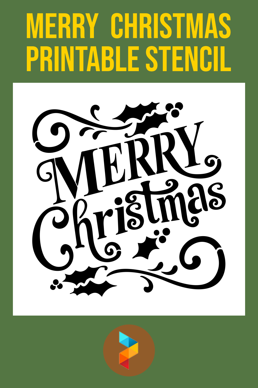 Merry Christmas Stencil 15 Free PDF Printables Printablee