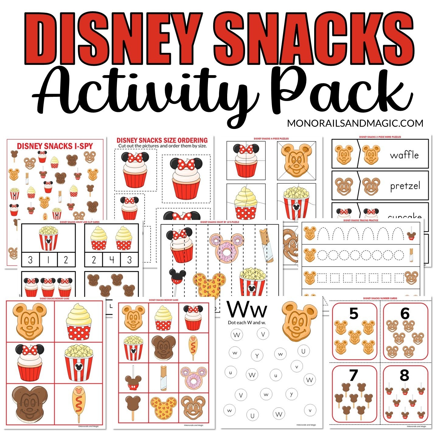 Mickey Colors Memory Game Free Printable Monorails And Magic