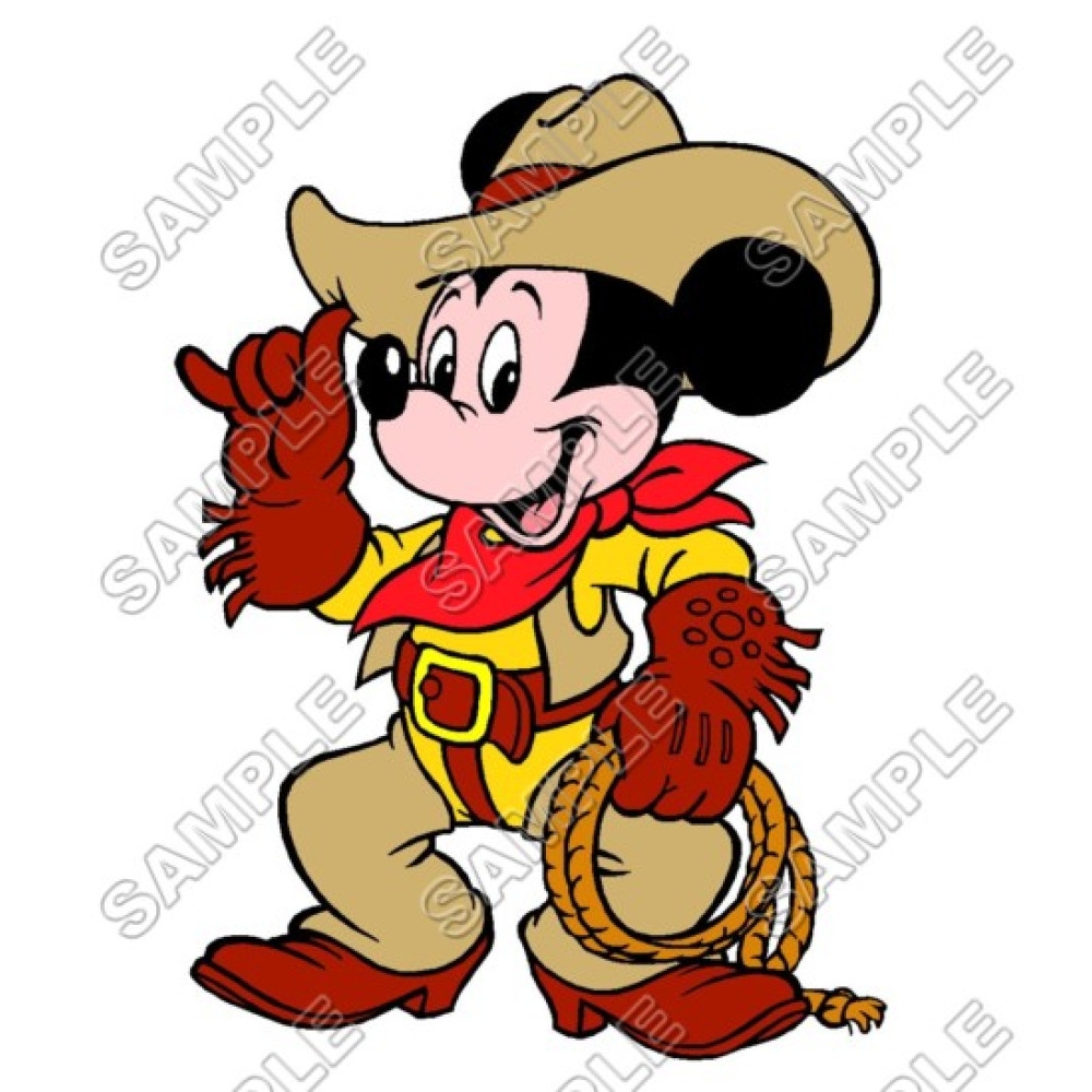 Mickey Mouse Cowboy T Shirt Iron On Transfer Decal 3