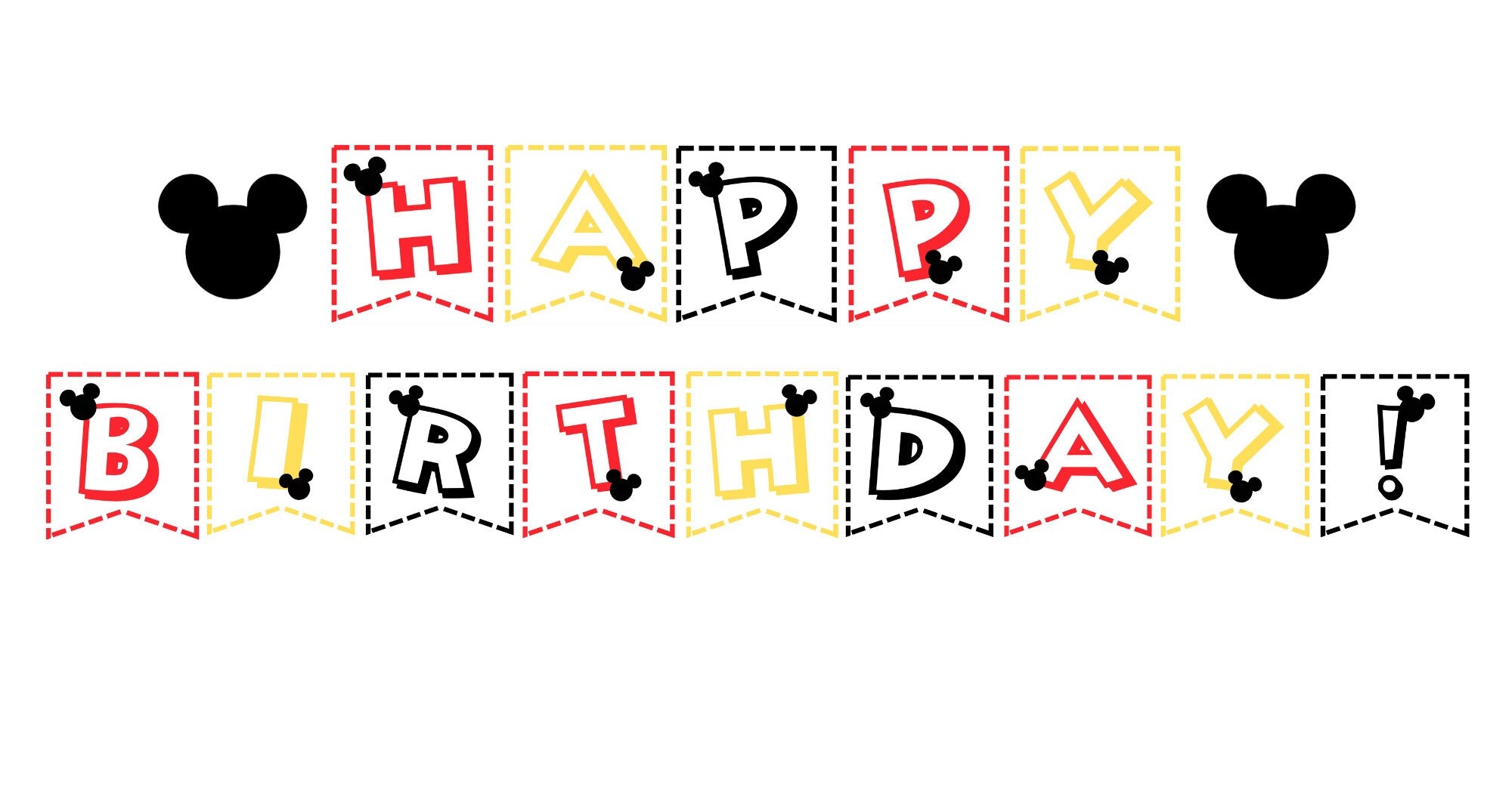 Free Printable Disney Birthday Banners