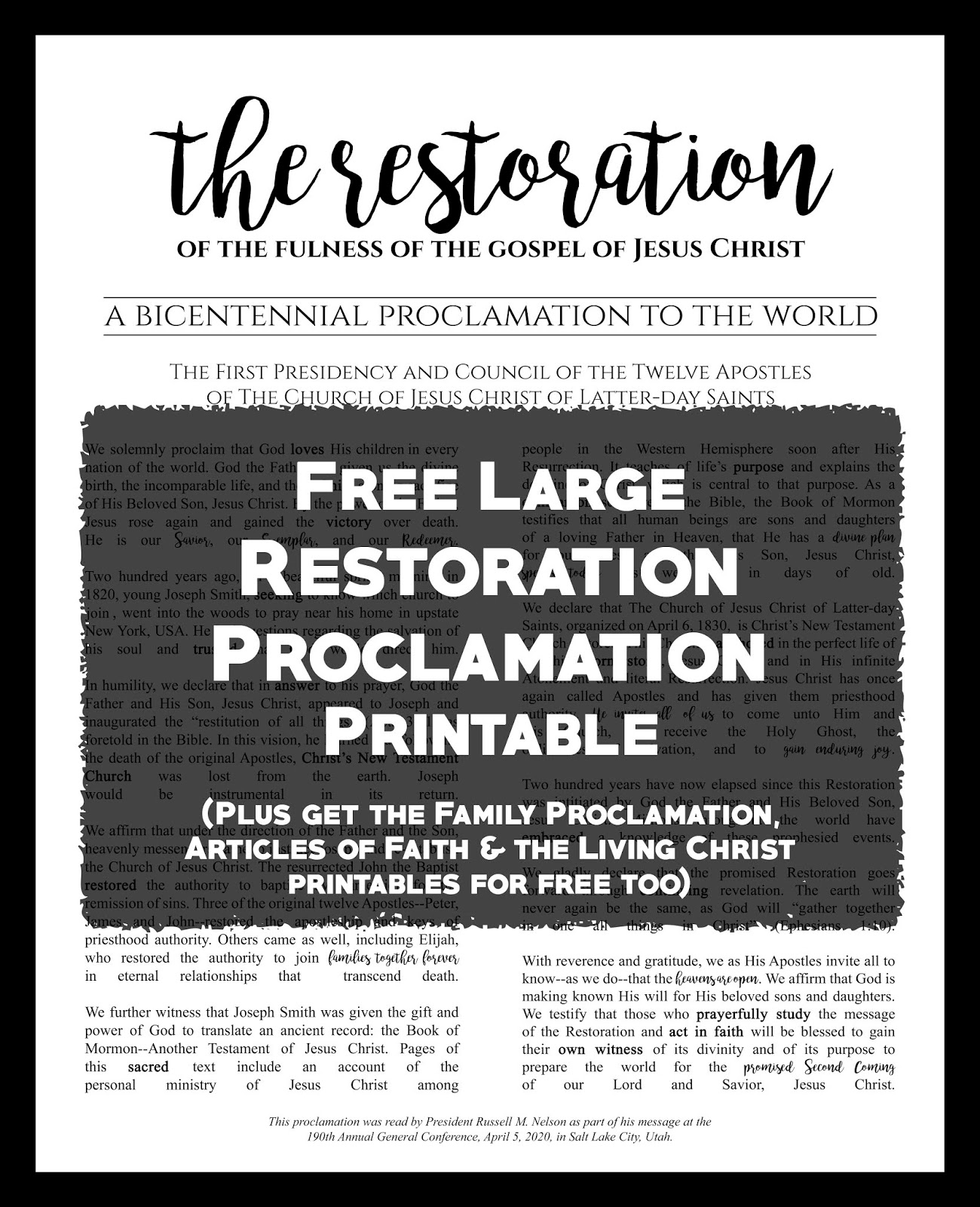 Harry Potter Free Printable Proclamation