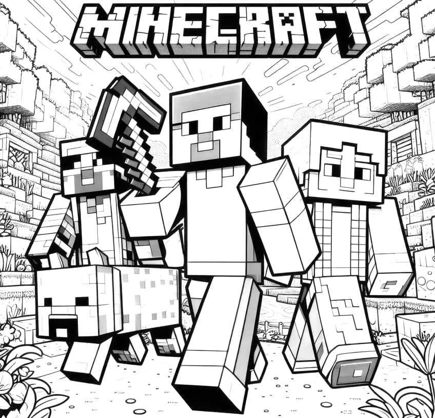 Minecraft Coloring Pages 51 Exciting Coloring Sheets