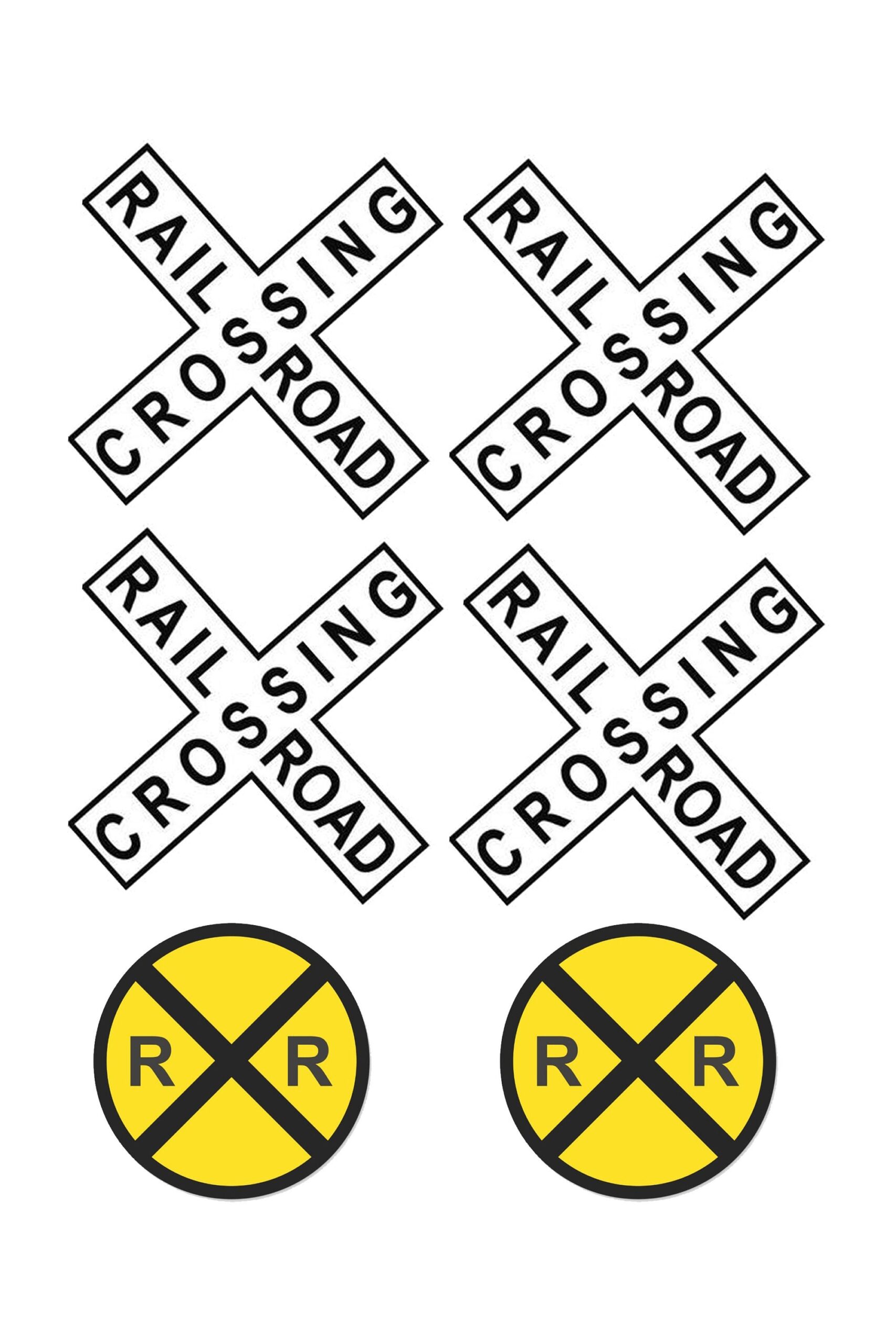 Miniature 1 25 G Scale Model Railroad Crossing Signs
