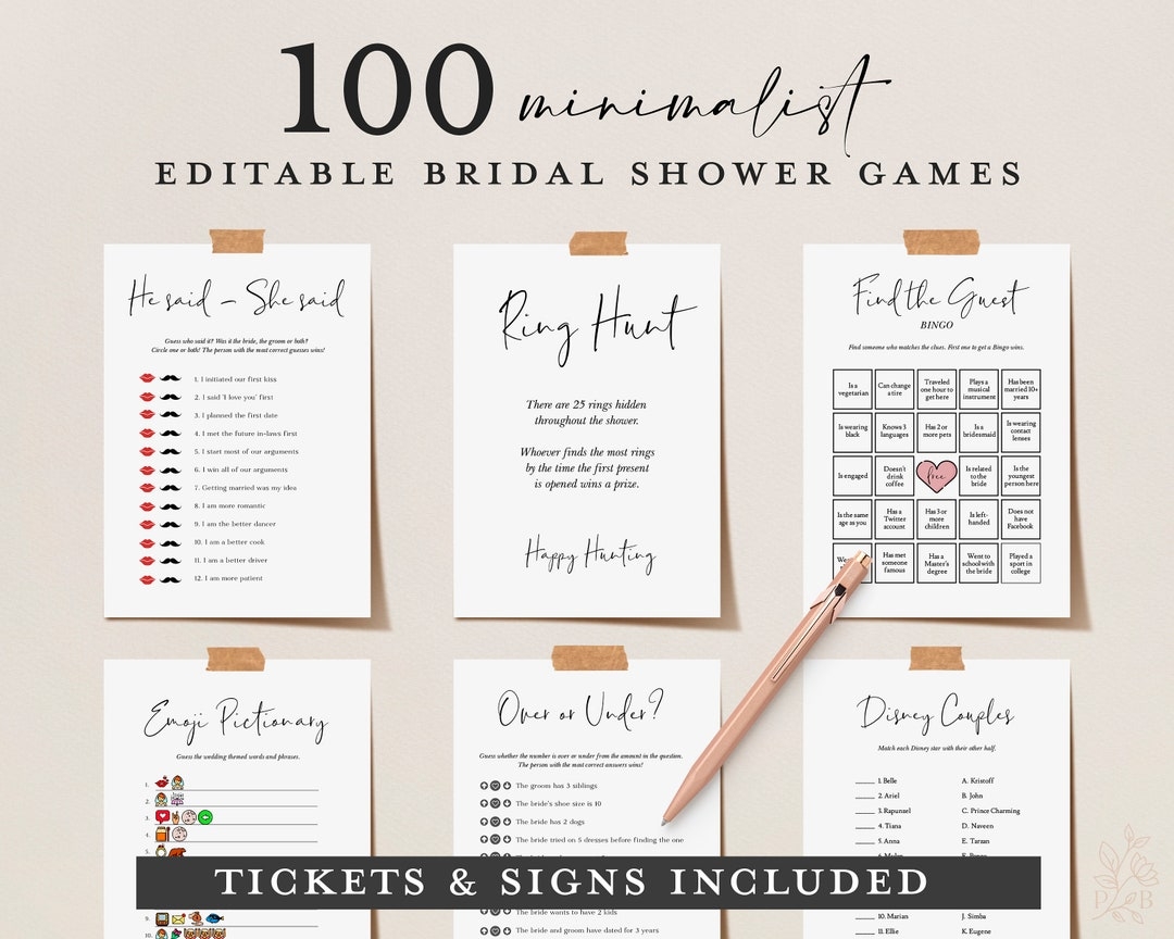 Bridal Shower Games Printable Free