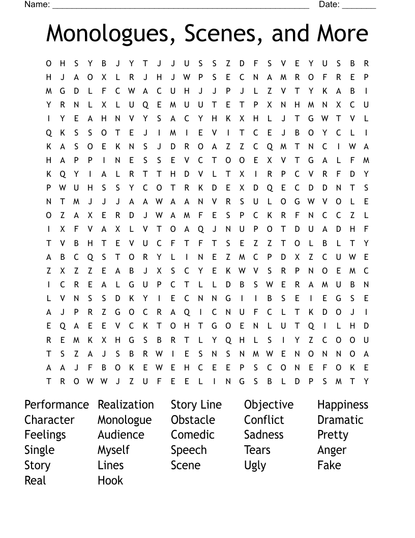 Free Printable Monologues