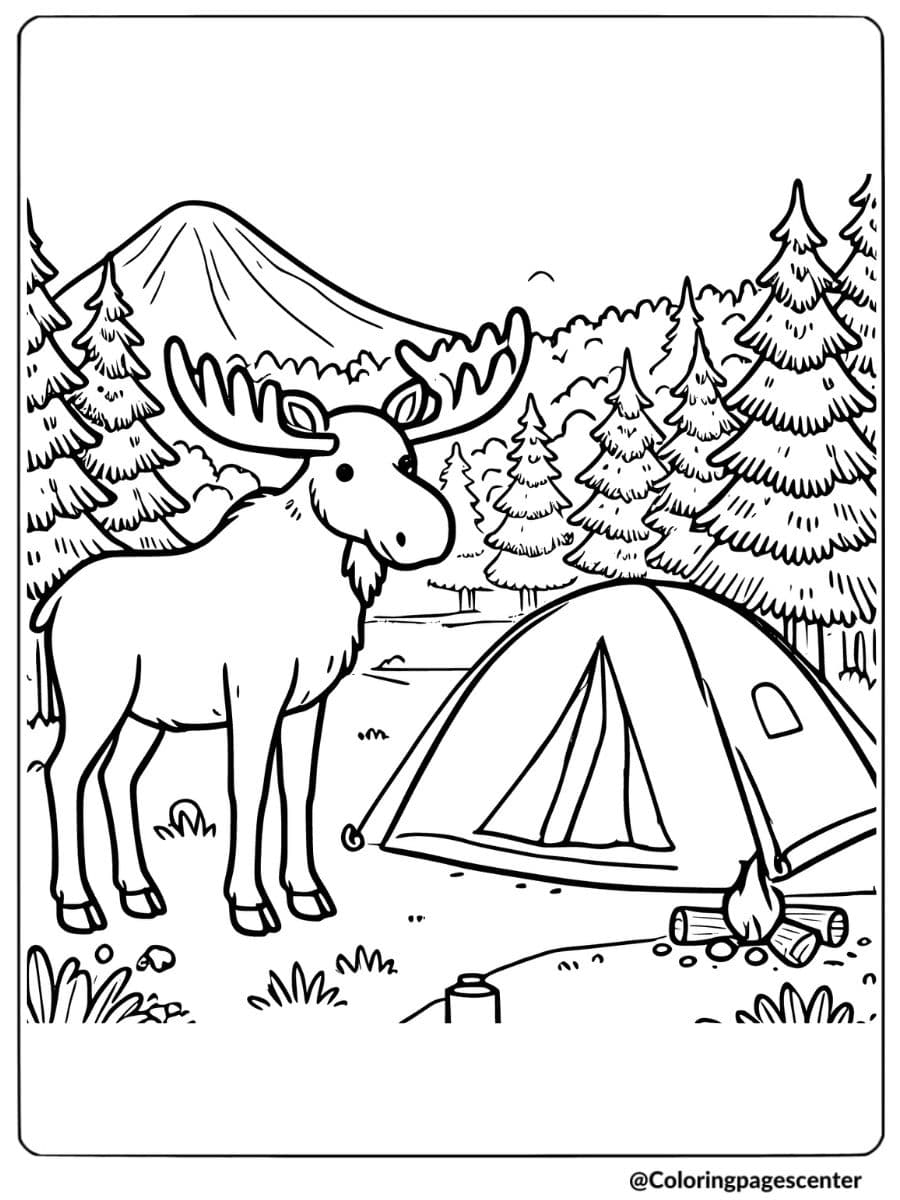 Moose Coloring Pages Free Printable PDFs