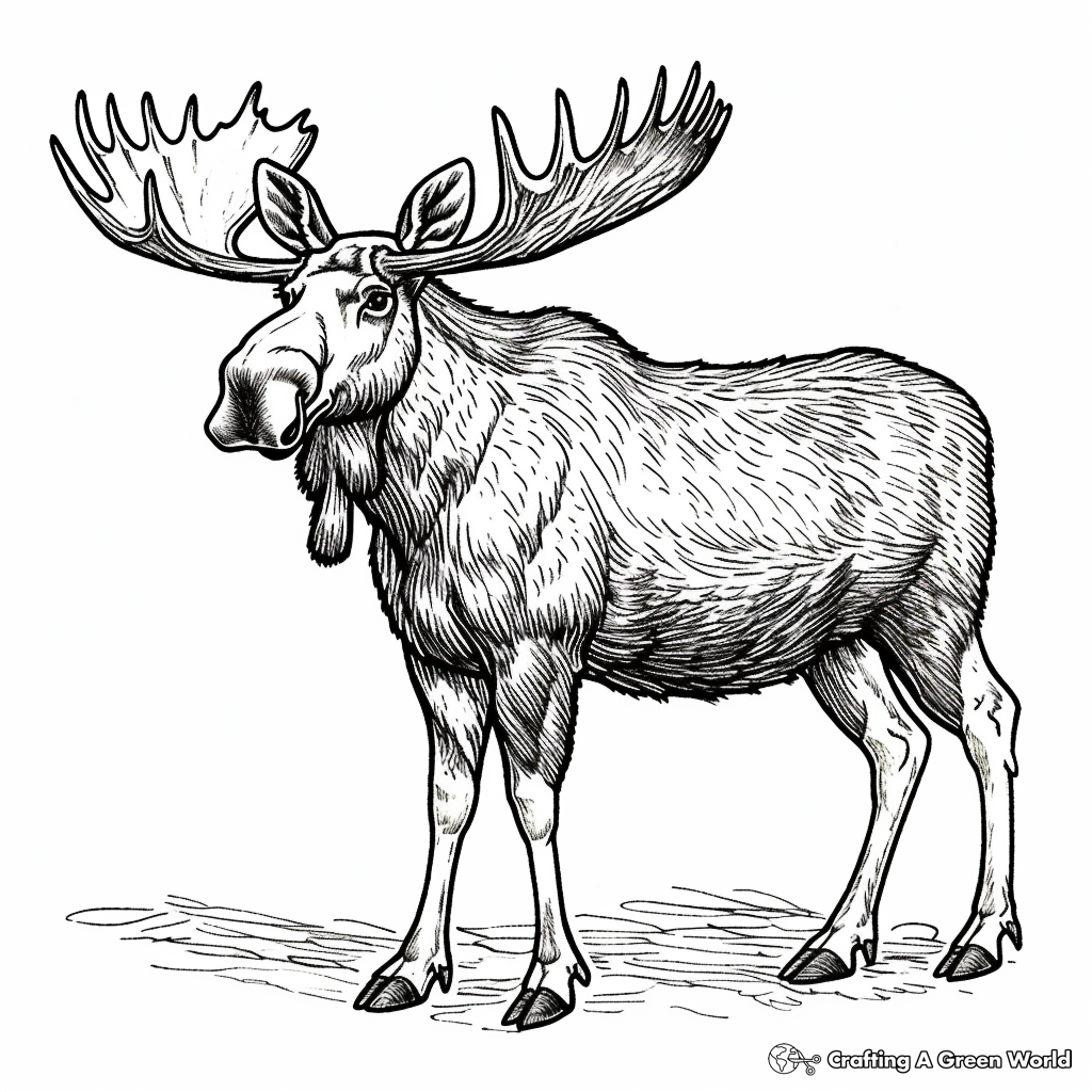 Moose Coloring Pages Free Printable 