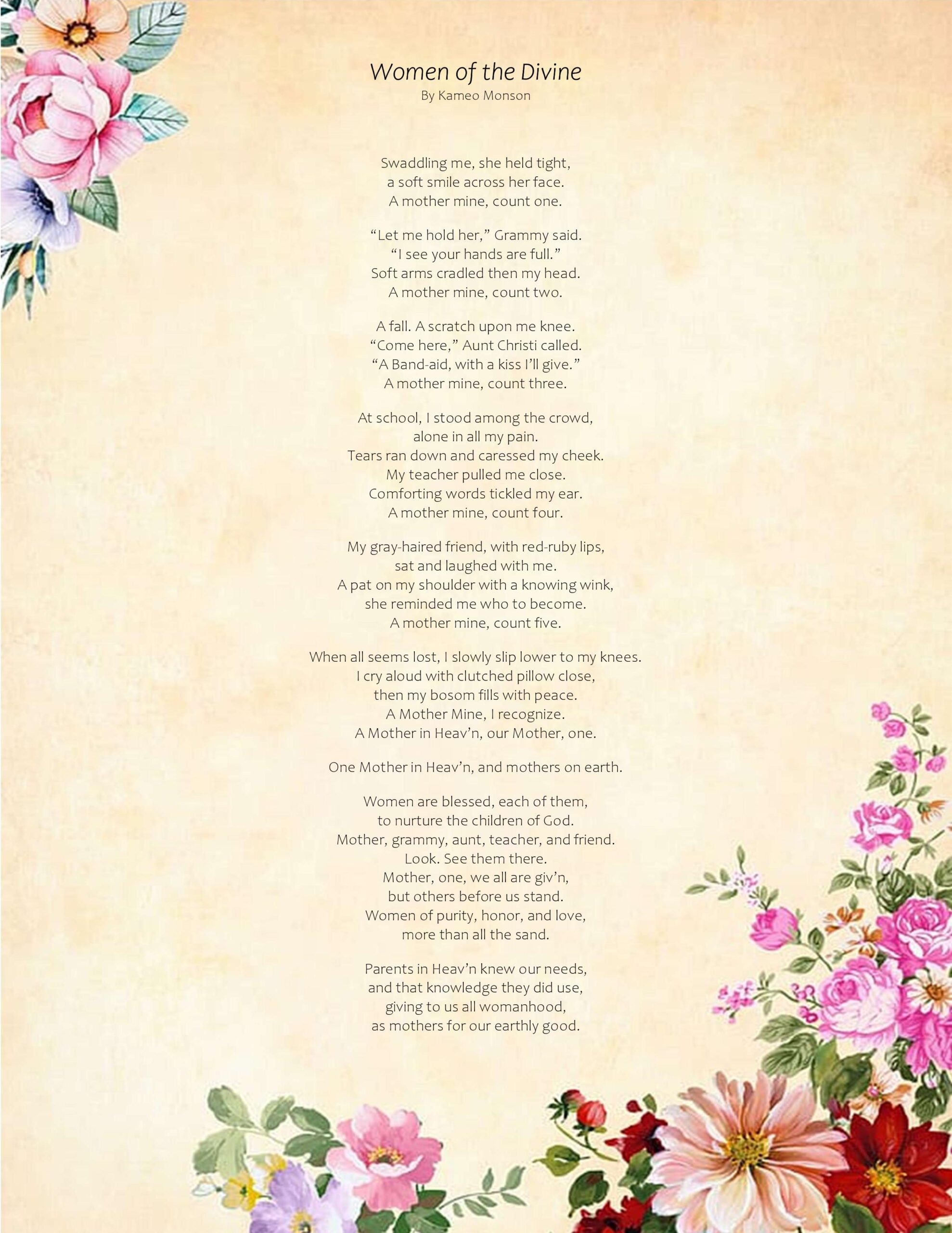 Printable Free Mothers Day Poems