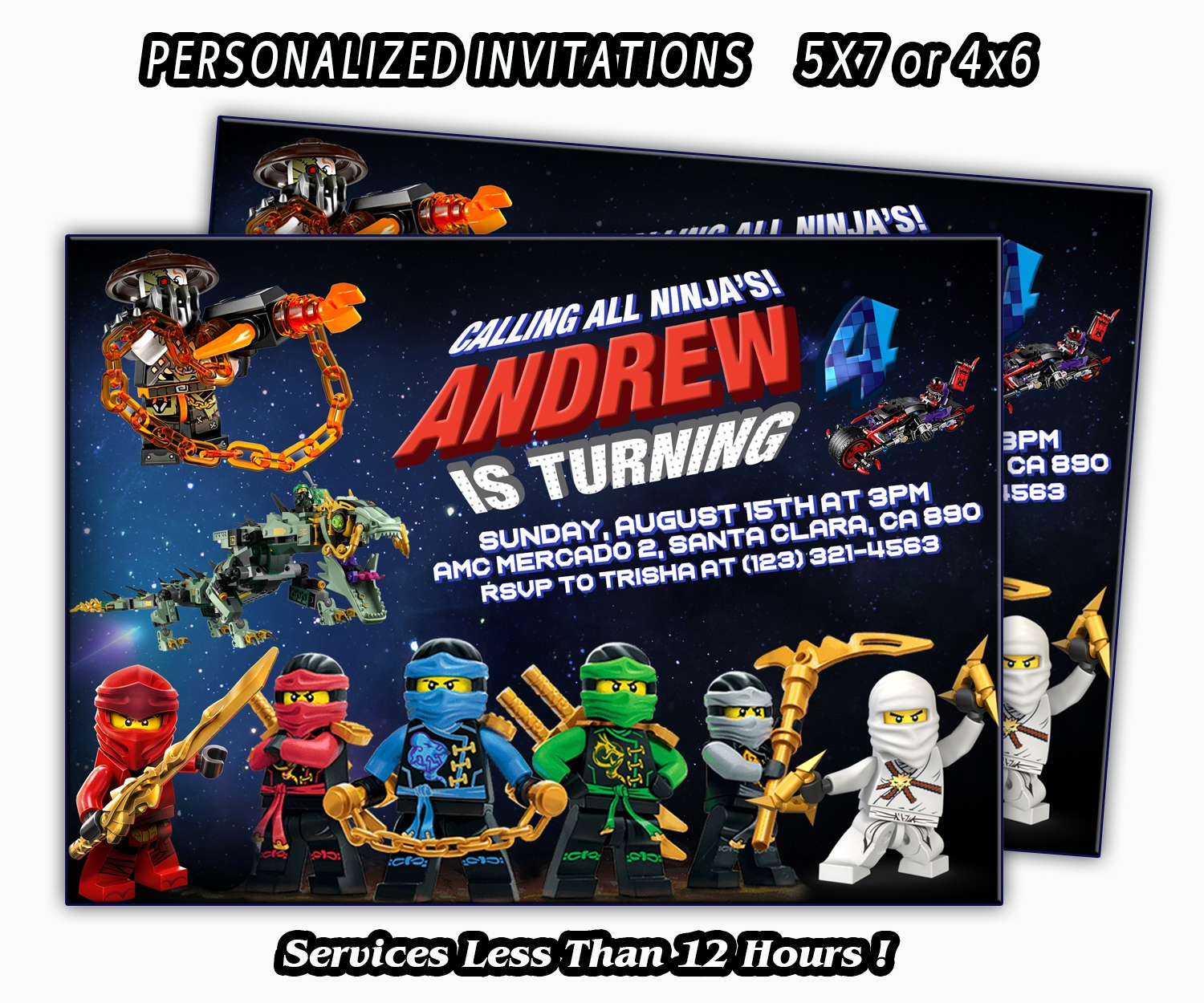 Free Printable Ninjago Invitations