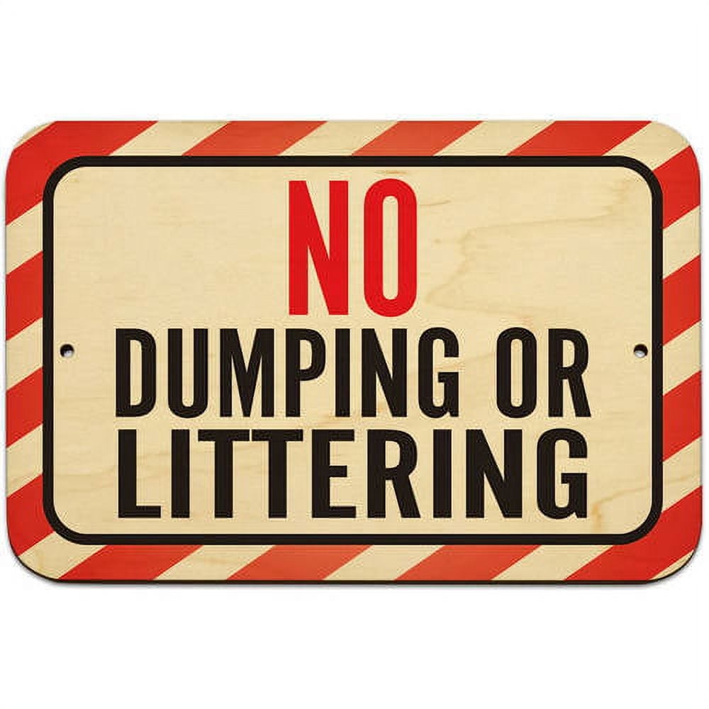 No Dumping Or Littering Sign Walmart