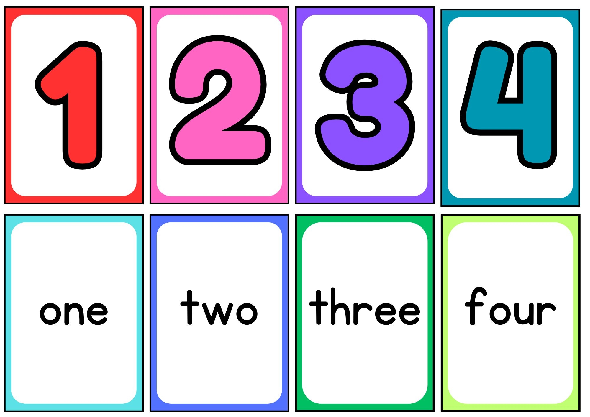 Free Printable Numbers 1 100 Flashcards