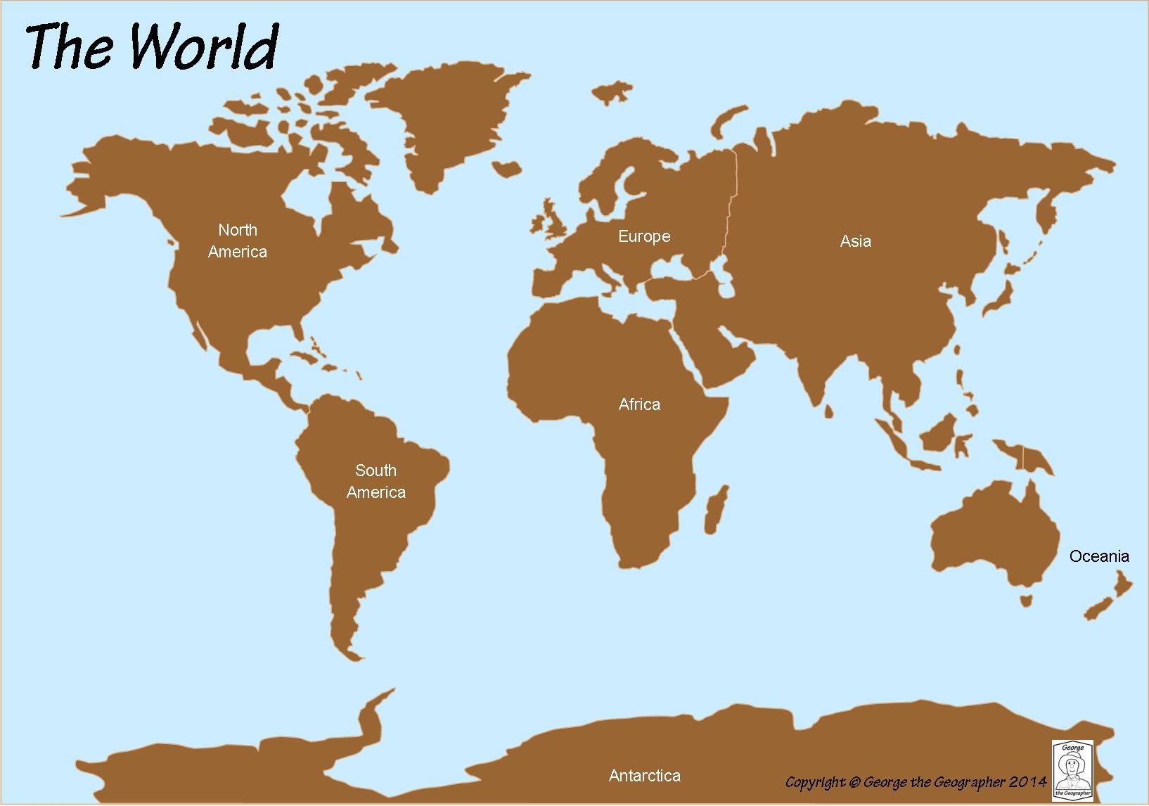 Free Continent Maps Printable