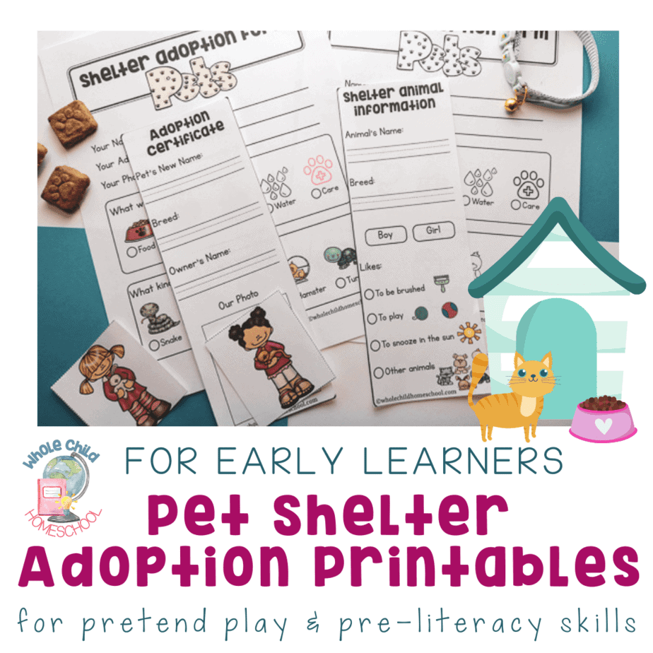 Pet Shelter Adoption Printables For Pretend Play 