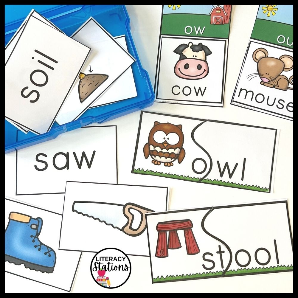 Phoneme Isolation Activities For Vowel Diphthongs Digital And Traditional Seesaw Boom Cards Google Classful