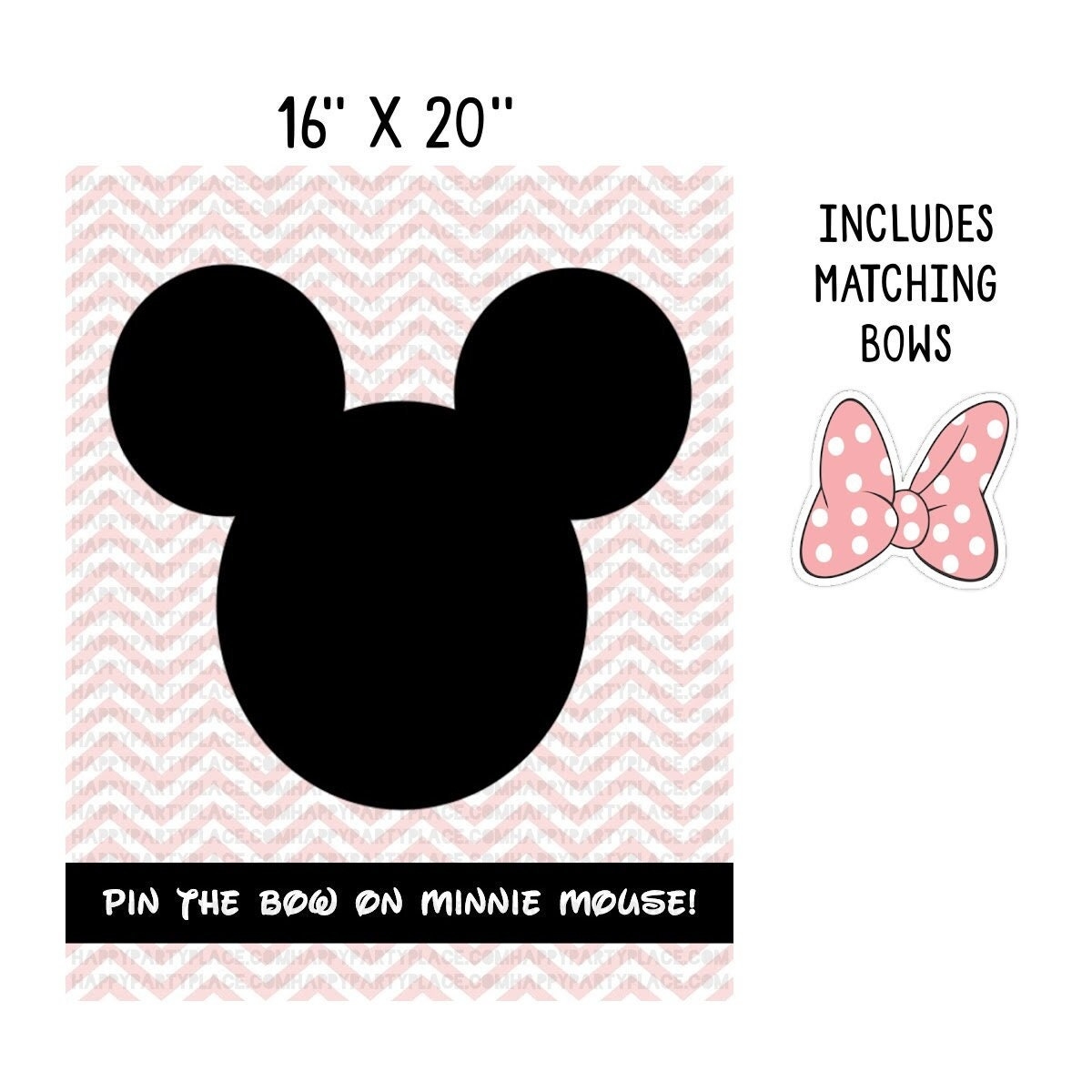 Pin The Bow On Minnie Mouse Party Game Minnie Mouse Party Theme Minnie Mouse Game Printable DIY Pink Minnie Mouse Birthday Party Games Etsy