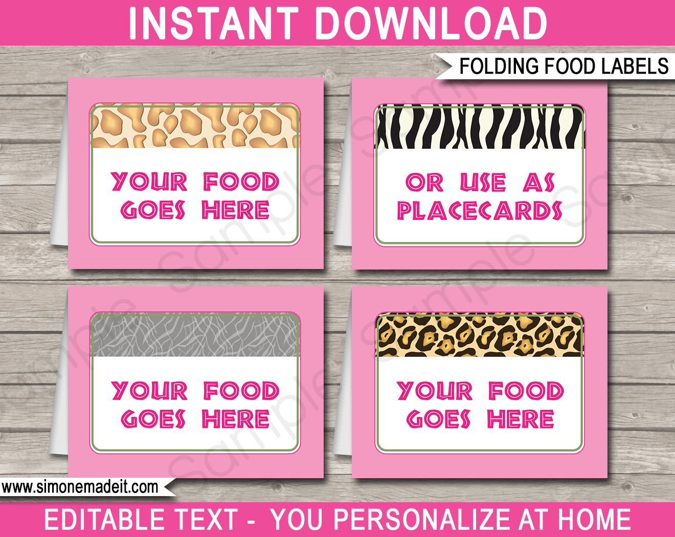Free Printable Safari Labels