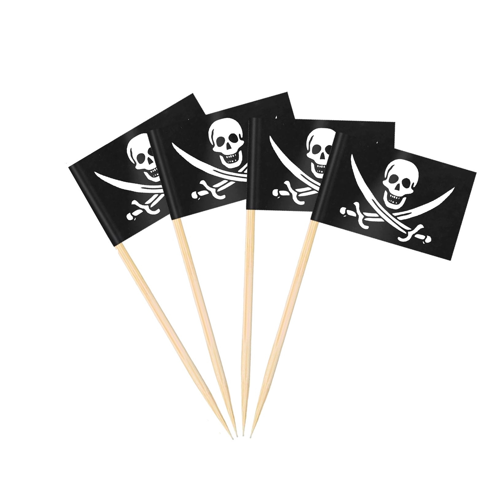 Pirate Skull Toothpick Flags Printable For Party Treats Pirate Themed Birthday Etsy