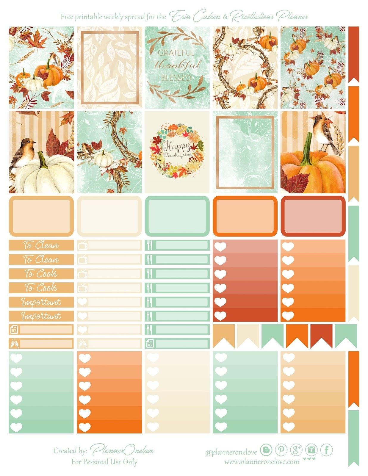 Free Recollections Planner Printables