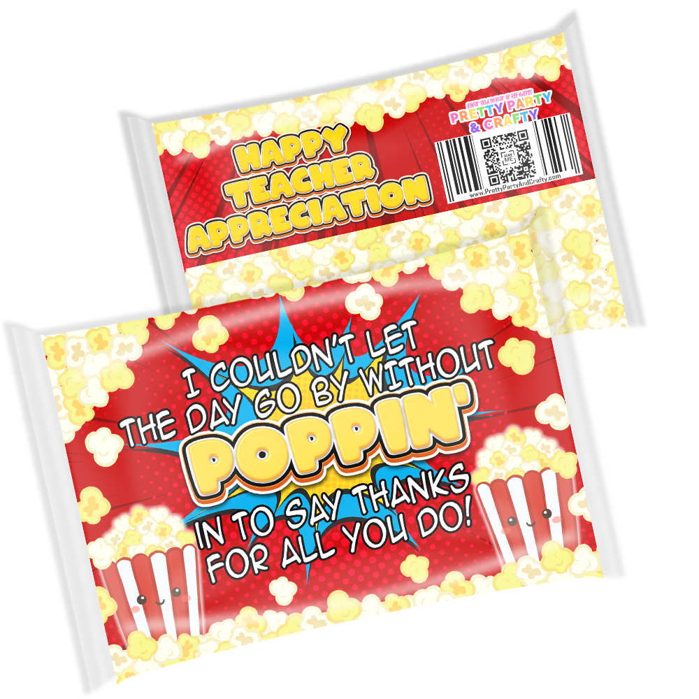 Popcorn Teacher Appreciation Free Printable Pretty Party Crafty