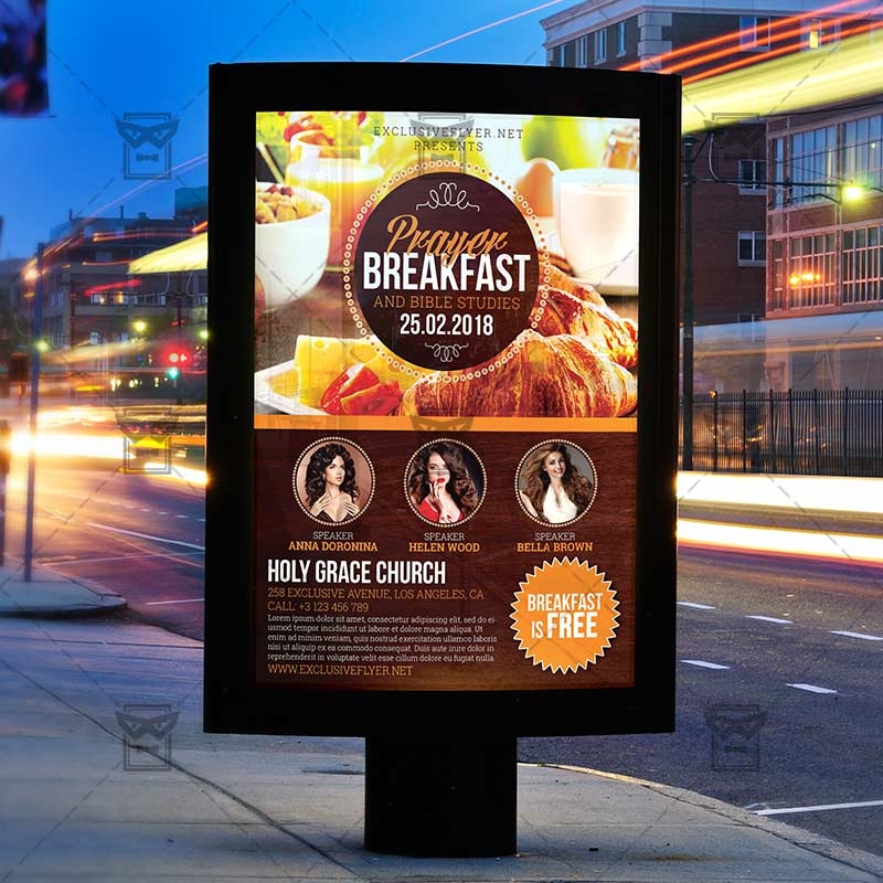 Prayer Breakfast Church A5 Flyer Template ExclsiveFlyer Free And Premium PSD Templates